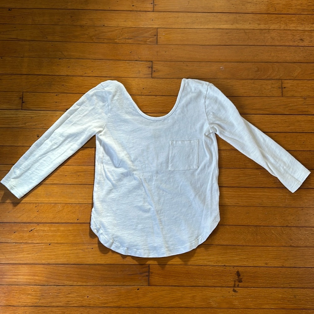 Madewell white scoop neck shirt! Good condition! Size small!